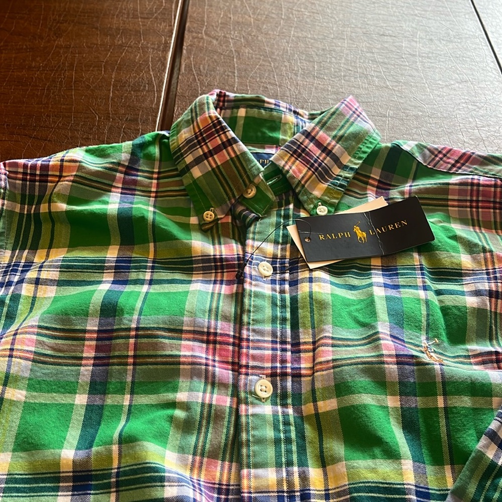 NWT Ralph Lauren Plaid Men’s SLIM FIT shirt